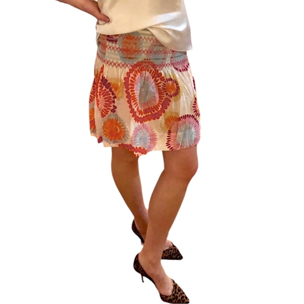 VTG Y2K BCBG Max Azria Smocked Peasant Mini Skirt / Baby Doll Strapless Tube Top